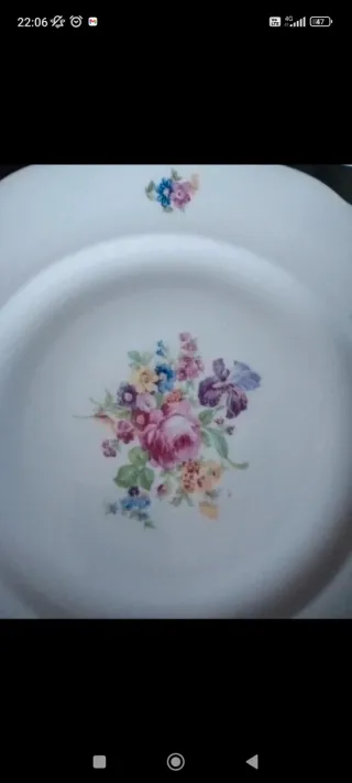 2 Piatti da portata in porcellana decorati