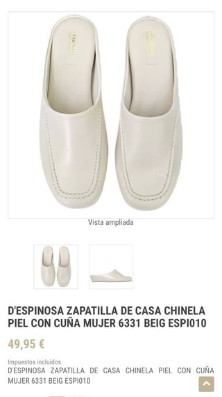 Zapatillas D'espinosa Piel Beige Talla 40