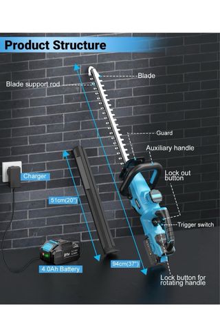 Tagliasiepi a Batteria LEIKOO Elettrico nuovo