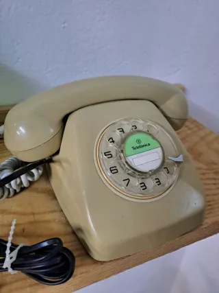 Teléfono Antiguo Telefónica APA 1970 Beige