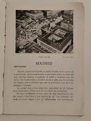 Guía turística Madrid. 1929