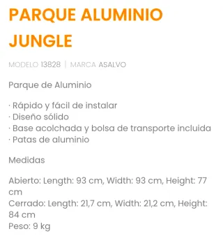 Parque infantil aluminio Jungle