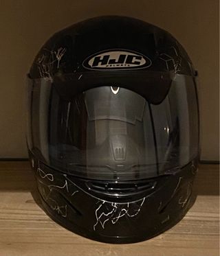 Casco integral diseño grafiti