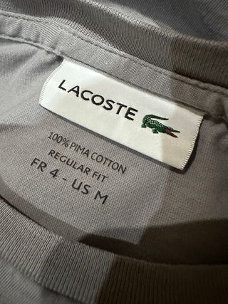 Camiseta Lacoste Gris Talla M Hombre