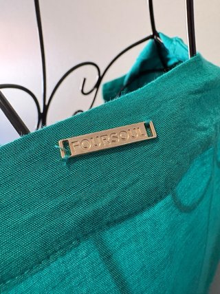 Conjunto túnica/vestido e top verde