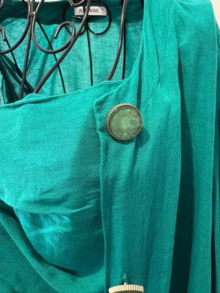Conjunto túnica/vestido e top verde