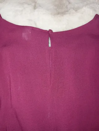 Vestido morado con cinturón