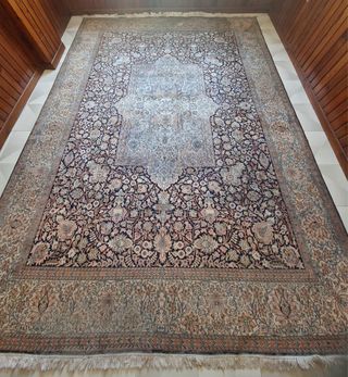 Alfombra Cachemira Seda Hecha a Mano