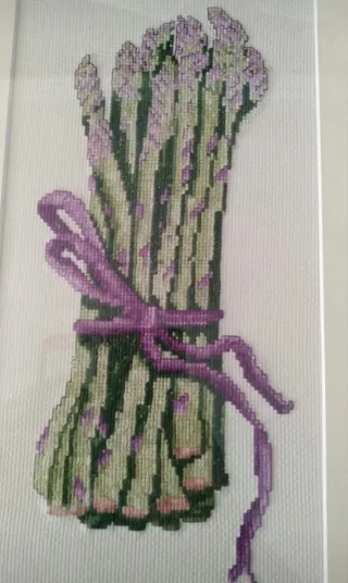 2 Quadri Punto Croce Verdure