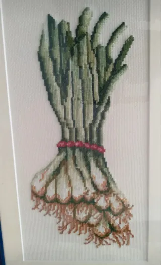 2 Quadri Punto Croce Verdure