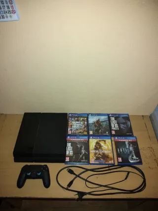 Ps4 Fat 500gb + 6 Juegos + Mando Dragon Shock