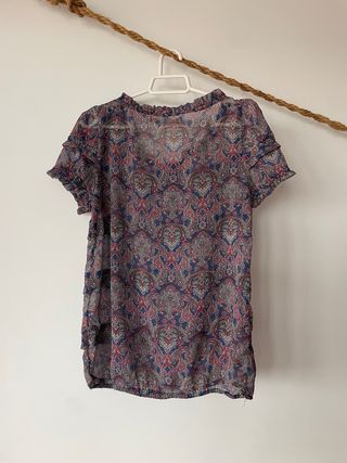 Blusa Sfera Boho Estampada Talla S