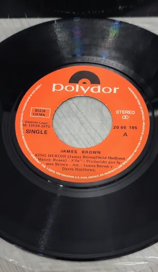 Vinilo James Brown - King Heroin (Single 1972)