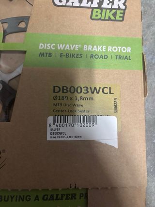 Disco Freno Galfer 180mm Center Lock DB003WCL