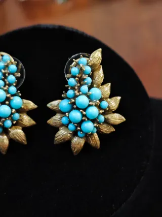 Orecchini vintage con turchese