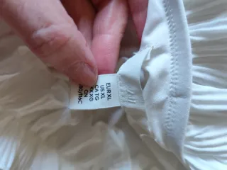 Body H&M volantes asimétrico blanco