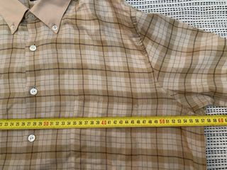 Camisa cuadros vintage beige y marrón