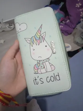Monedero unicornio con cremallera
