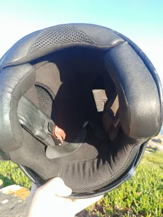 Capacete Moto Preto com Raio Branco