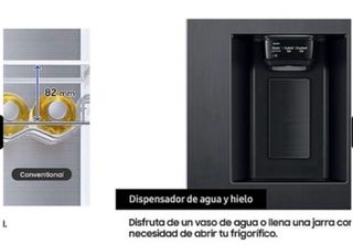 URGE-Frigorífico Americano Samsung RS68A Neg 634L