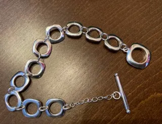 Braccialetto geometrico vintage argento 925