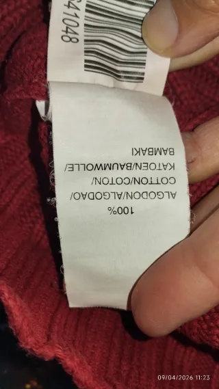 Suéter Pull&Bear Rojo Canalé Talla L