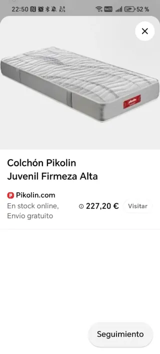 Colchón Pikolin Juvenil Firmeza Alta