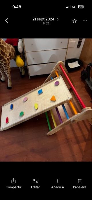 Triángulo Pikler madera