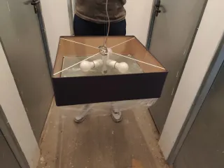 Lámpara de techo cuadrada tela negra