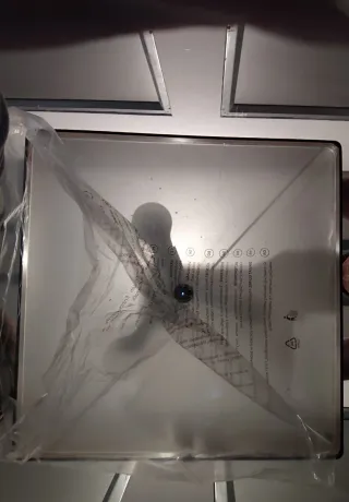 Lámpara de techo cuadrada tela negra