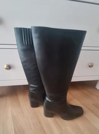 Botas altas tacón negras talla 40