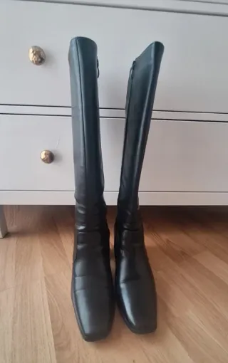 Botas altas tacón negras talla 40