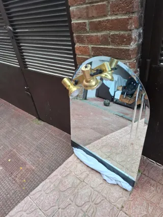 Espejo de entrada o baño dorado