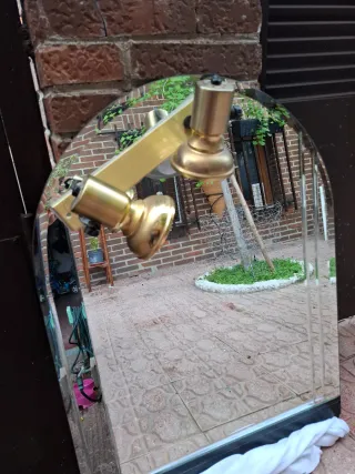 Espejo de entrada o baño dorado