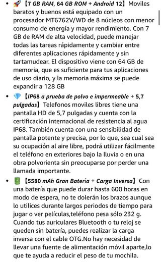 Smartphone Teléfono Móvil Blackview - Precintado