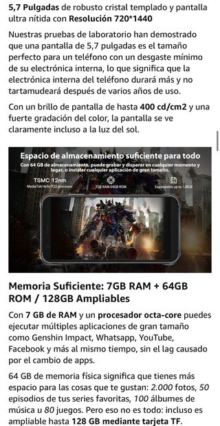 Smartphone Teléfono Móvil Blackview - Precintado