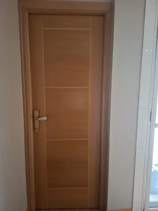 Puertas de armario y entrada de madera