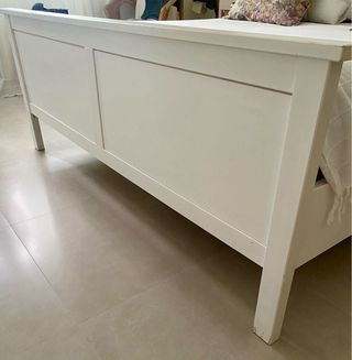 Cama doble madera blanca Ikea HEMNES