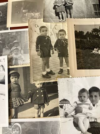 Lote 16 fotos antiguas niños y niñas