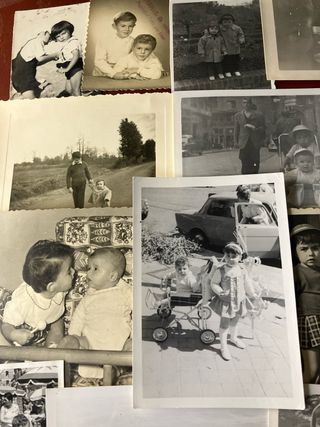 Lote 16 fotos antiguas niños y niñas