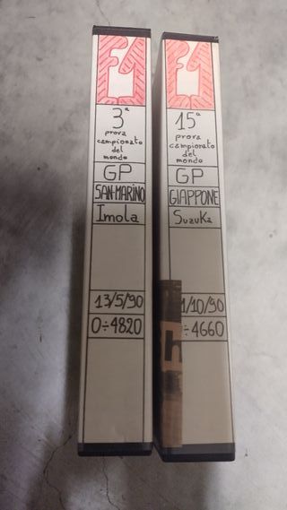 Lotto di 50 VHS con registrazioni dei GP di Formul