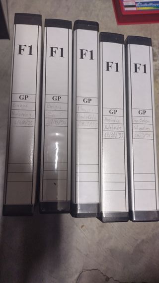 Lotto di 50 VHS con registrazioni dei GP di Formul