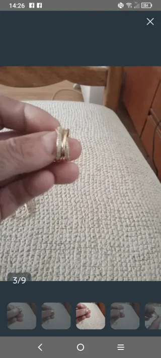 2 Anillos Bañados en Oro 24k Ajustable Mujer