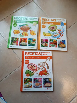 Colección 5 libros. RECETAS PARA BEBES Y NIÑOS