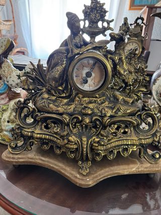 Teléfono Antiguo Bronce y Mármol