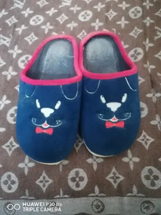 Pantofole bimbo n. 30 cane blu