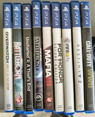 Lote A. 9 Videojuegos para PS4