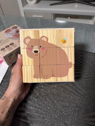 Juego de cubos de madera montessori