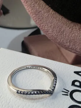 Anillo Pandora V Plata y Circonitas Talla 56