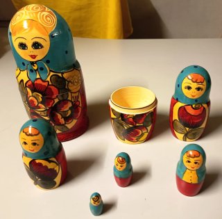 3 Matrioskas Made in USRR